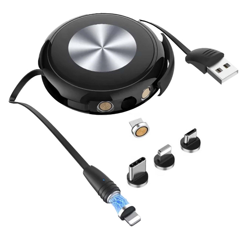 کابل تبدیل مغناطیسی USB به MicroUSB / USB-C / لایتنینگ مدل AR102 طول 1 متر