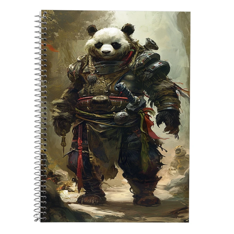 دفتر زبان 50 برگ مدوپد مدل سه خط طرح حیوانات جنگجو کد DF14903