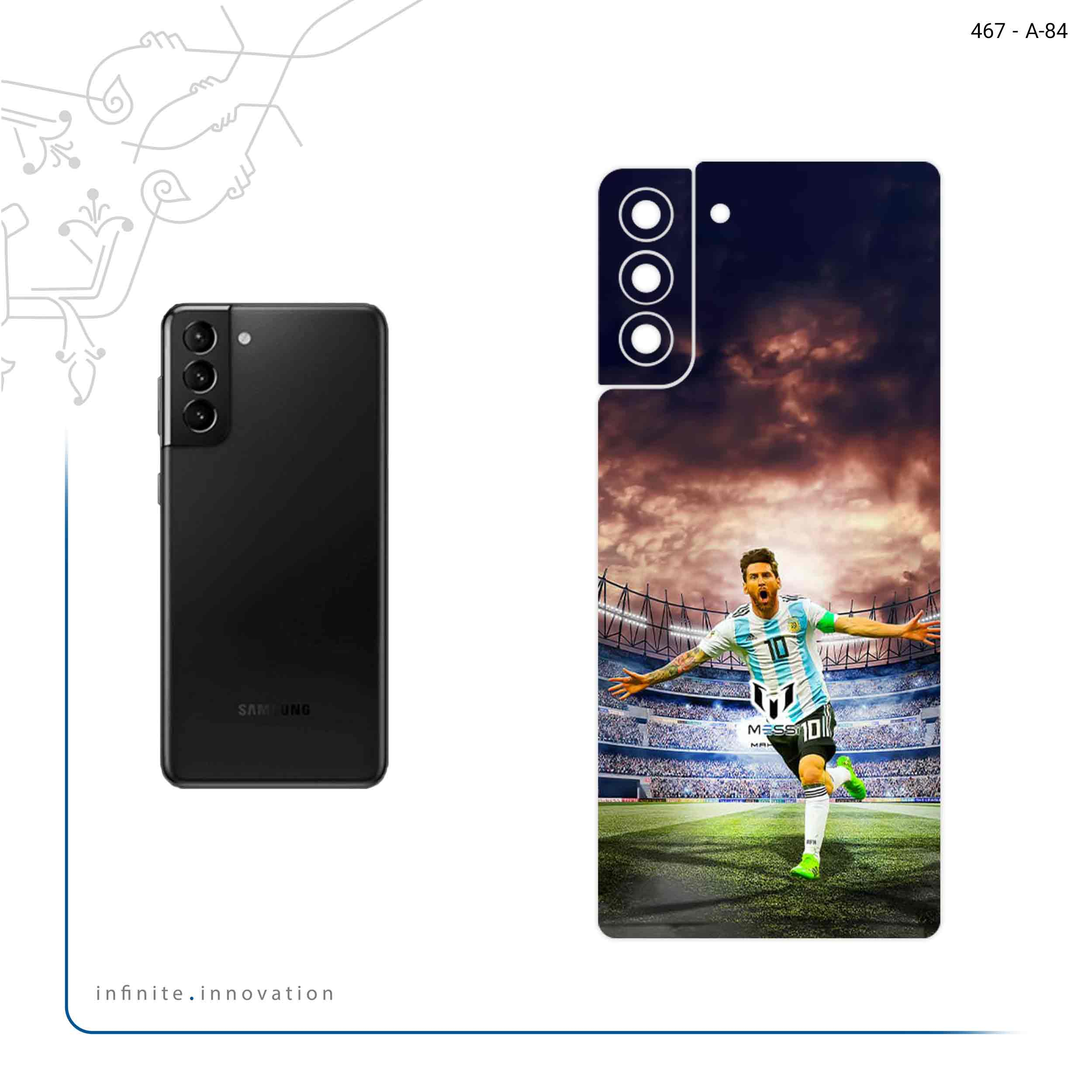 برچسب پوششی ماهوت مدل Lionel Messi 2 مناسب برای گوشی موبایل سامسونگ Galaxy S21 Plus 5G