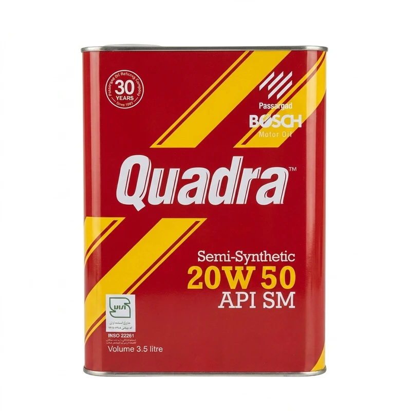 روغن موتور خودرو بنزینی بوش مدل کوادرا 20W50 SM  حجم 3.5 لیتر