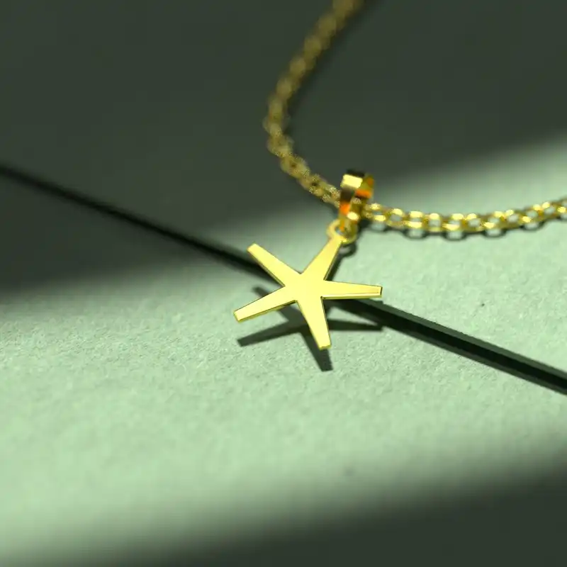 گردنبند طلا 18 عیار زنانه مدوپد مدل هندسی کد F3-1-1196