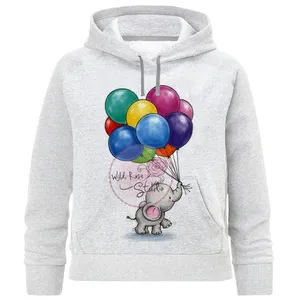 هودی دخترانه مدل فیل و بادکنک F919