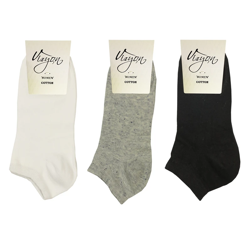 جوراب ساق کوتاه زنانه ویزیون کد VFS302.3Z11 بسته 3 عددی