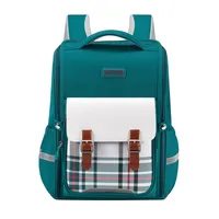 کوله پشتی&nbsp;مدل صندوقی بند چرمی چهارخانه ای کد s5252