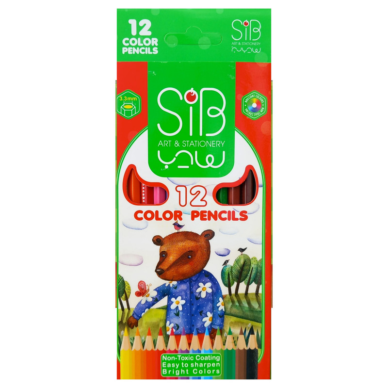 مداد رنگی 12 رنگ سیب کد 3403