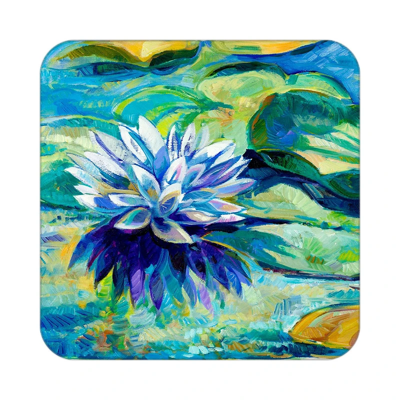 زیر لیوانی کاکتی طرح نقاشی رنگ روغن مدل mg10621