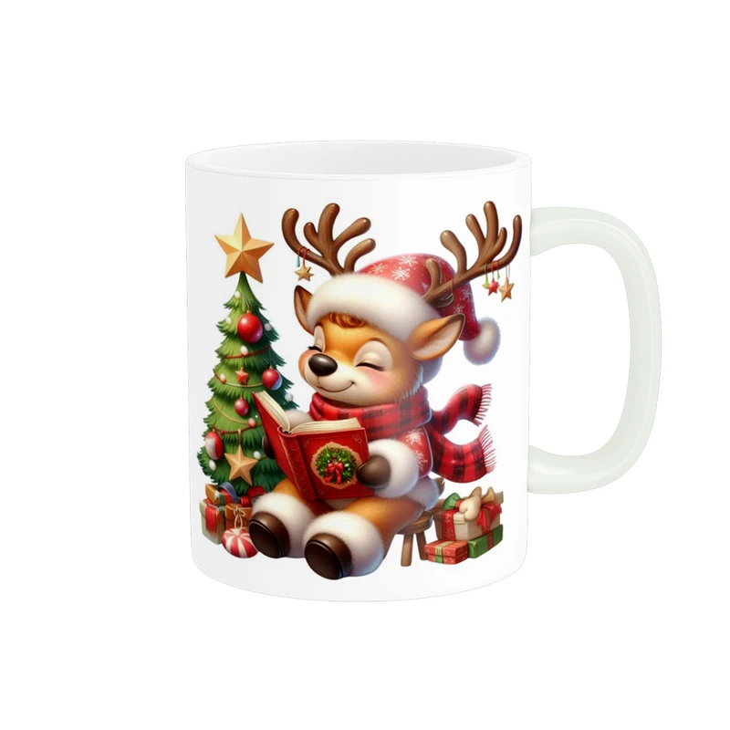 ماگ پادآفرین مدل زمستونی طرح کریسمس کد p2343