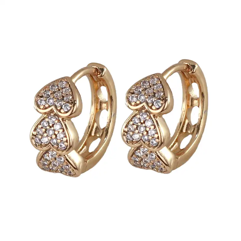 گوشواره زنانه ژوپینگ مدل قلب کد CC430