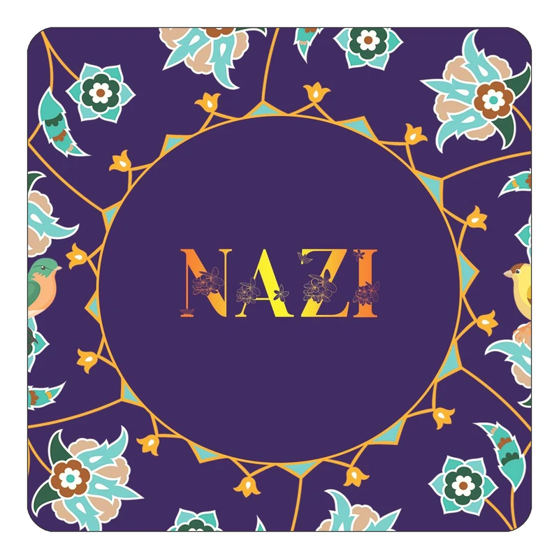 مگنت کاکتی طرح اسم نازی nazi مدل گل و بلبل کد mg16282