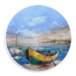  دیوارکوب طرح نقاشی مرغان دریایی و قایق ها مدل wtb1070