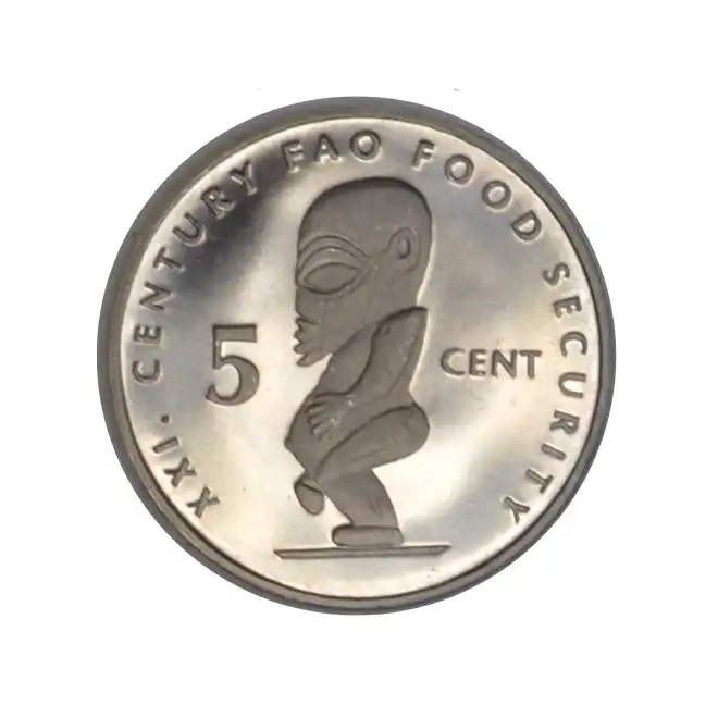 دکوری مدل سکه تزیینی 5 سنت جزایر کوک ایسلند 2000 میلادی