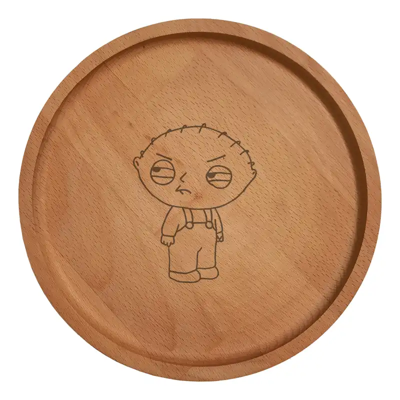 بشقاب چوبی مدل فمیلی گای