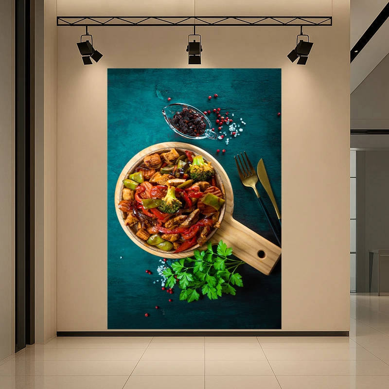 تابلو بوم طرح مخمل ظرف خوراکی مدل خوشمزه کد AR3059215