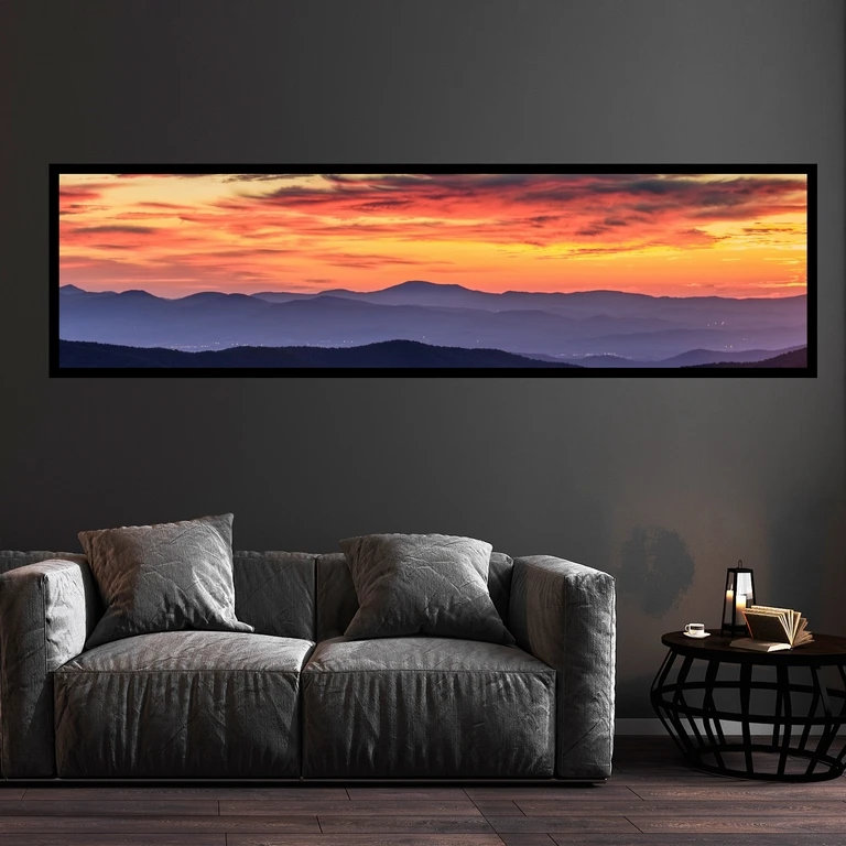 تابلو بکلیت طرح طبیعت غروب آفتاب مدل کشیده B-7549