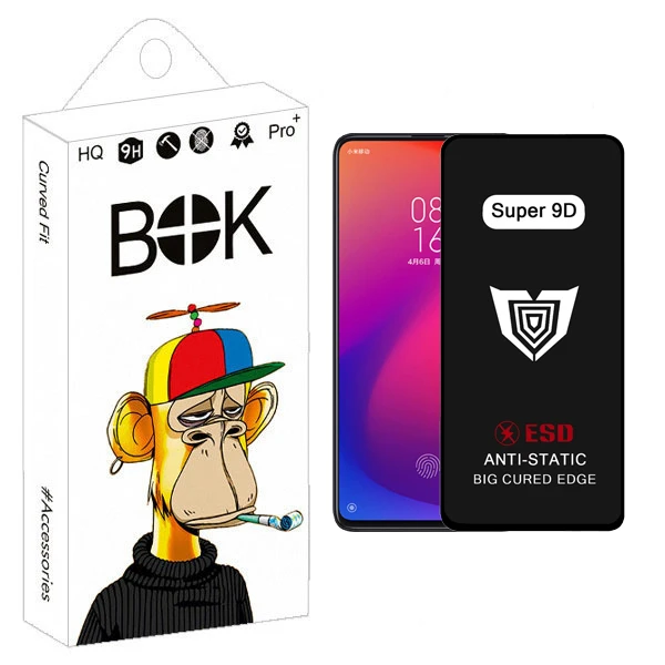 محافظ صفحه نمایش بوک مدل Super 9D Pro مناسب برای گوشی موبایل شیائومی mi 9T