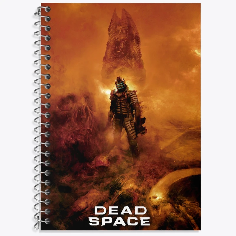 دفتر زبان 50 برگ خندالو مدل دو خط طرح بازی دد اسپیس (Dead Space) کد 34996