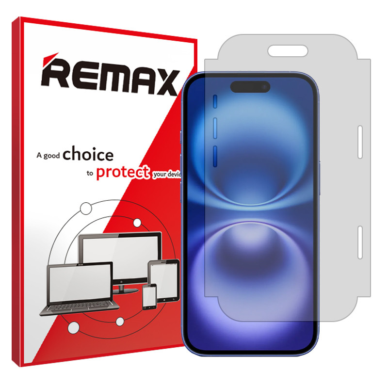 محافظ صفحه نمایش شفاف ریمکس مدل Resistant مناسب برای گوشی موبایل اپل iPhone 16