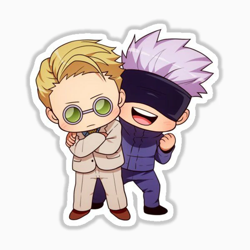 استیکر لپ تاپ و موبایل بووم طرح انیمه جوجیتسو کایسن مدل گوجو و نانامی کد mm27