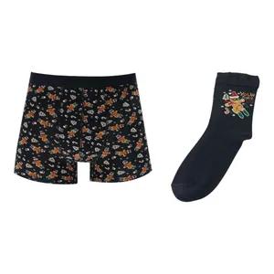 شورت پادار مردانه ال سی وایکیکی مدل کریسمسی به همراه جوراب