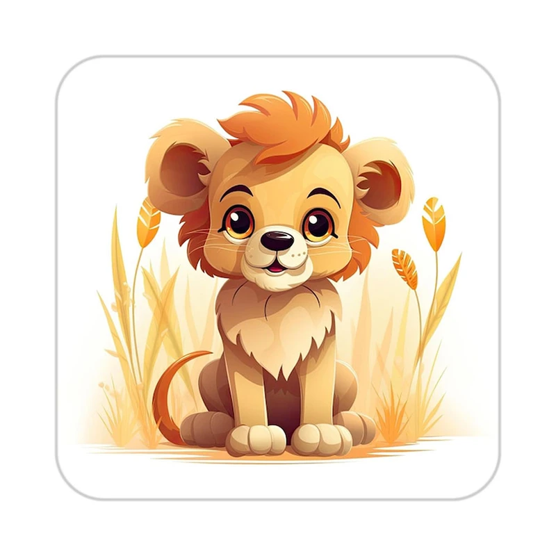 زیر لیوانی کاکتی طرح شیر مدل mp23406