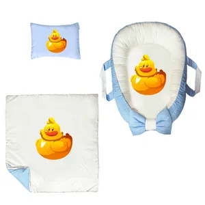 سرویس خواب سه تکه نوزاد مدل گارد محافظ طرح فانتزی جوجه کد30