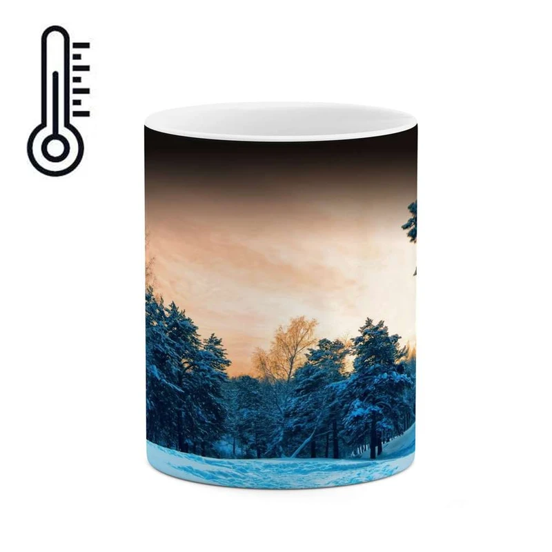 ماگ حرارتی کاکتی مدل منظره برفی کد mgh15062