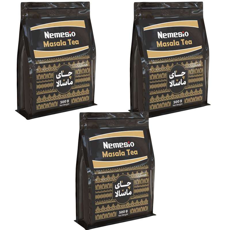 چای ماسالا حاوی جنسینگ با شکر قهوه ای نمسیو - 500 گرم بسته 3 عددی