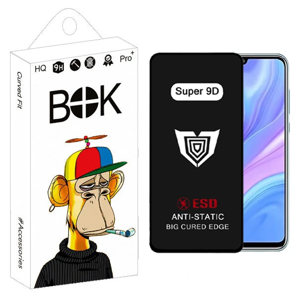 محافظ صفحه نمایش بوک مدل Super 9D مناسب برای گوشی موبایل هوآوی Y8p / Y6p / Sam F41