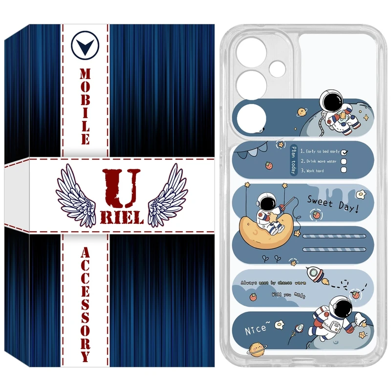 کاور یوریل مدل Clear کد 18 طرح فضانورد مناسب برای گوشی موبایل سامسونگ Galaxy A54