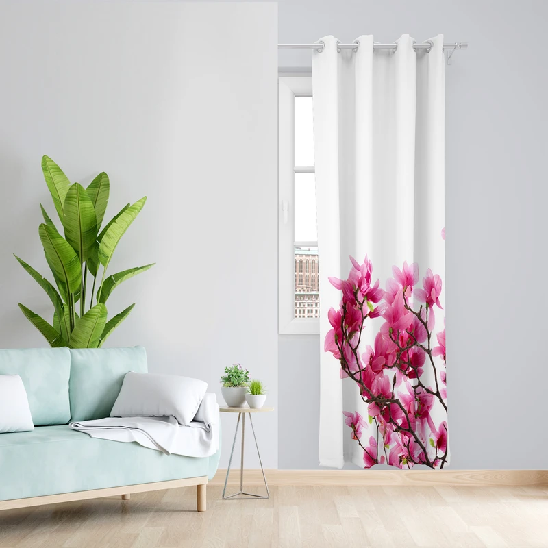 پرده طرح شکوفه مدل مخمل پانچی کد 4809 z سایز 140x200 سانتی متر