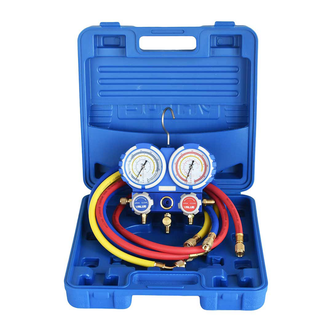 گیج فشار ولیو مدل منیفولد سرویس مدل VMG-2-R410A-B گیج فشار ولیو مدل منیفولد سرویس مدل VMG-2-R410A-B