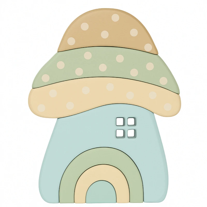 پازل چوبی مدل قارچی کد 02