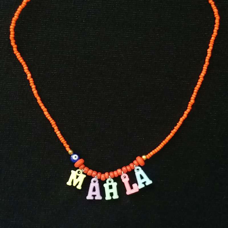 گردنبند دخترانه مدل تابستانی اسم مهلا G235 گردنبند دخترانه مدل تابستانی اسم مهلا G235