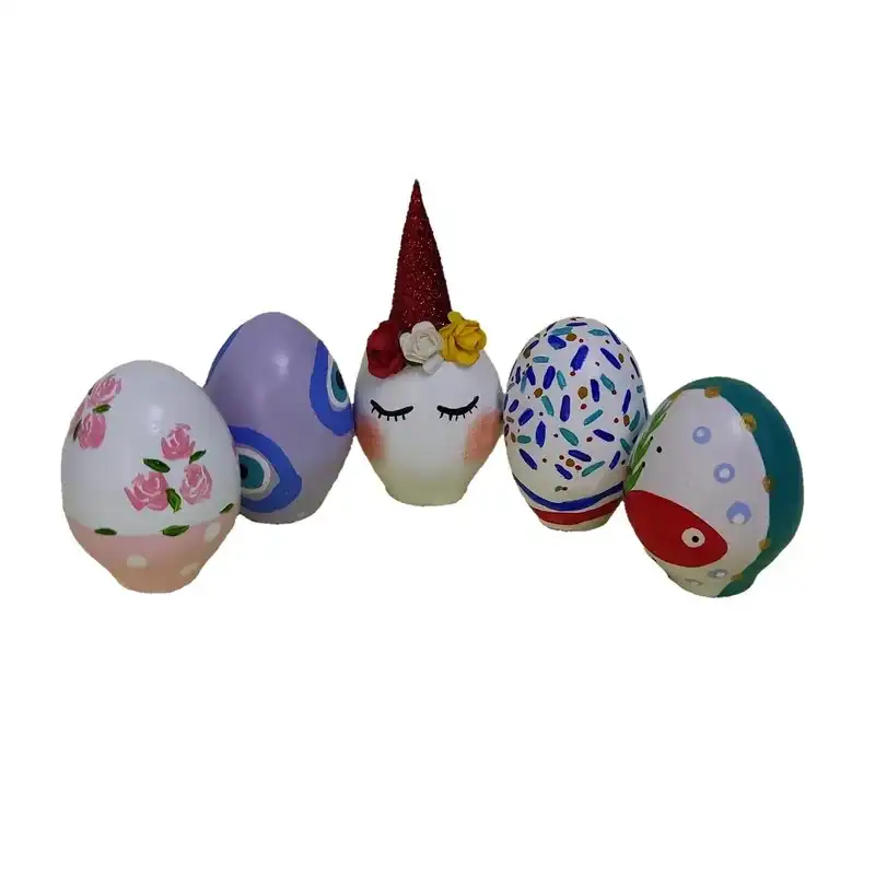 تخم مرغ سفالی خط هنر کد h10  بسته 10 عددی