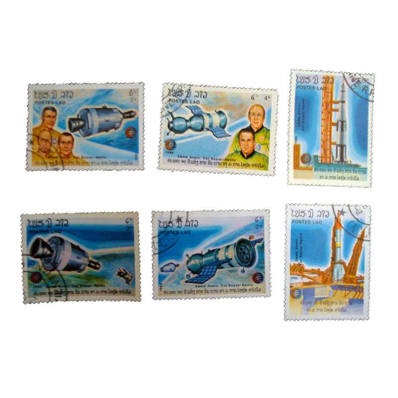 تمبر یادگاری مدل فضایی کد bc-2312 مجموعه 6 عددی