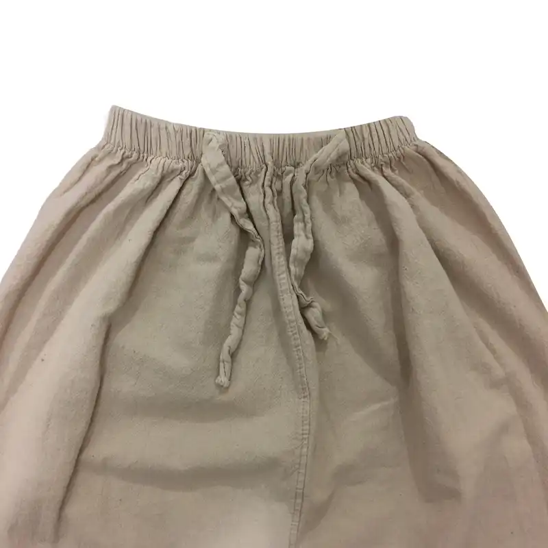 شلوار زنانه مدل نخی لنین بنددار کد tm-2365