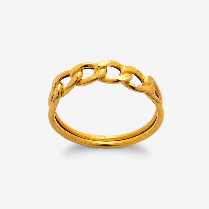 انگشتر طلا 18 عیار زنانه با طرح کارتیه طلای صداقت مدل AN-CP1 سایز 59