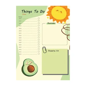 کاغذ یادداشت A5 مدل برنامه ریزی روزانه طرح آواکادو بسته 30 عددی