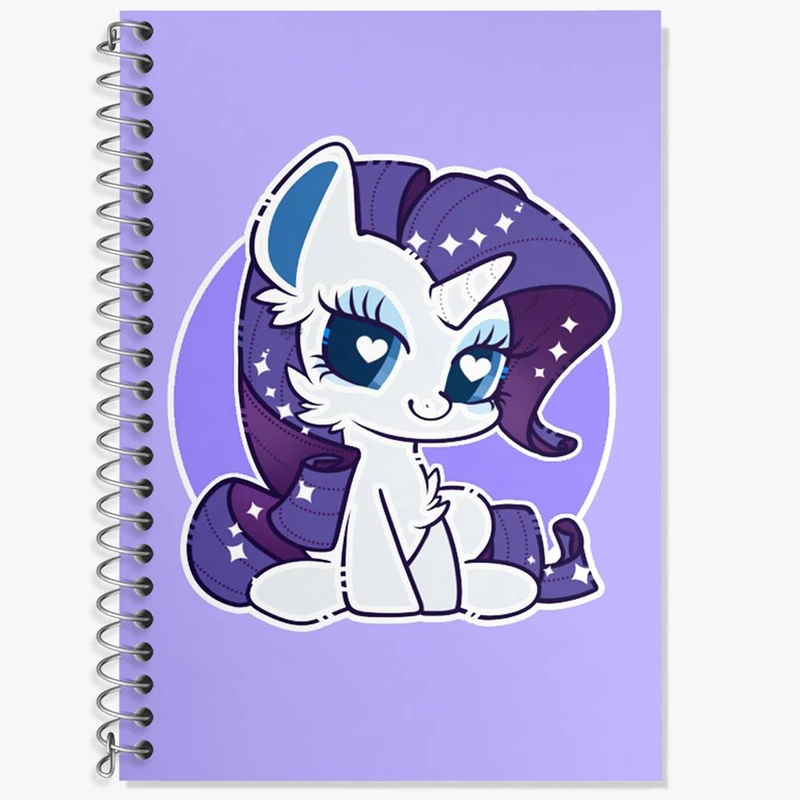 دفتر زبان 50 برگ خندالو مدل دو خط طرح اسب پونی کد 24835