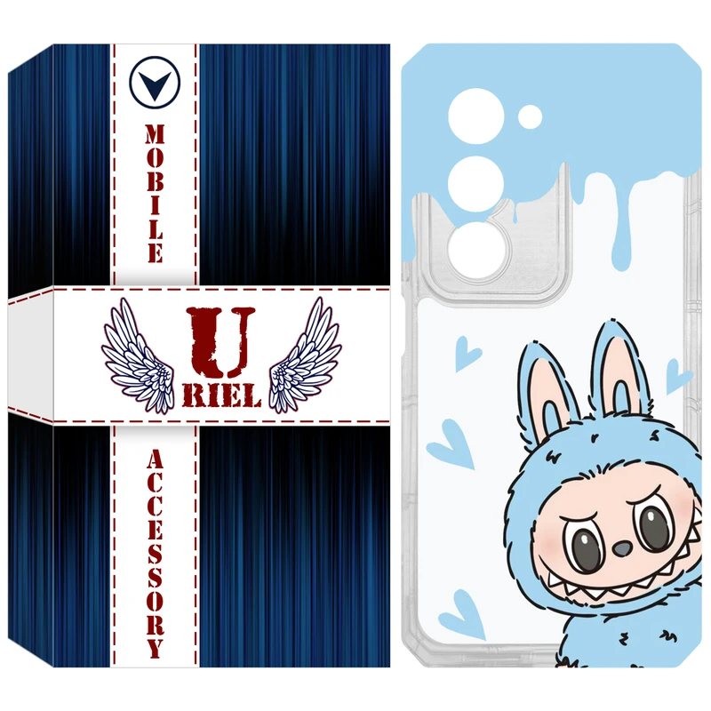 کاور یوریل مدل Clear کد 131 طرح لبوبو مناسب برای گوشی موبایل شیائومی Redmi 15 4G