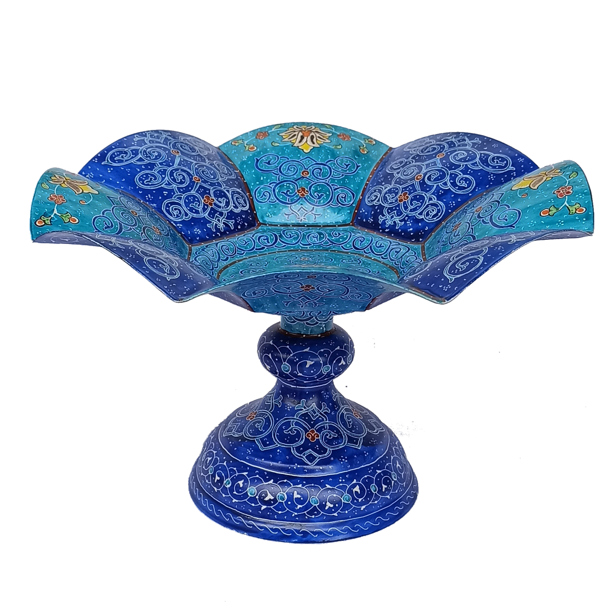 شیرینی خوری میناکاری مدل نیلوفرآبی