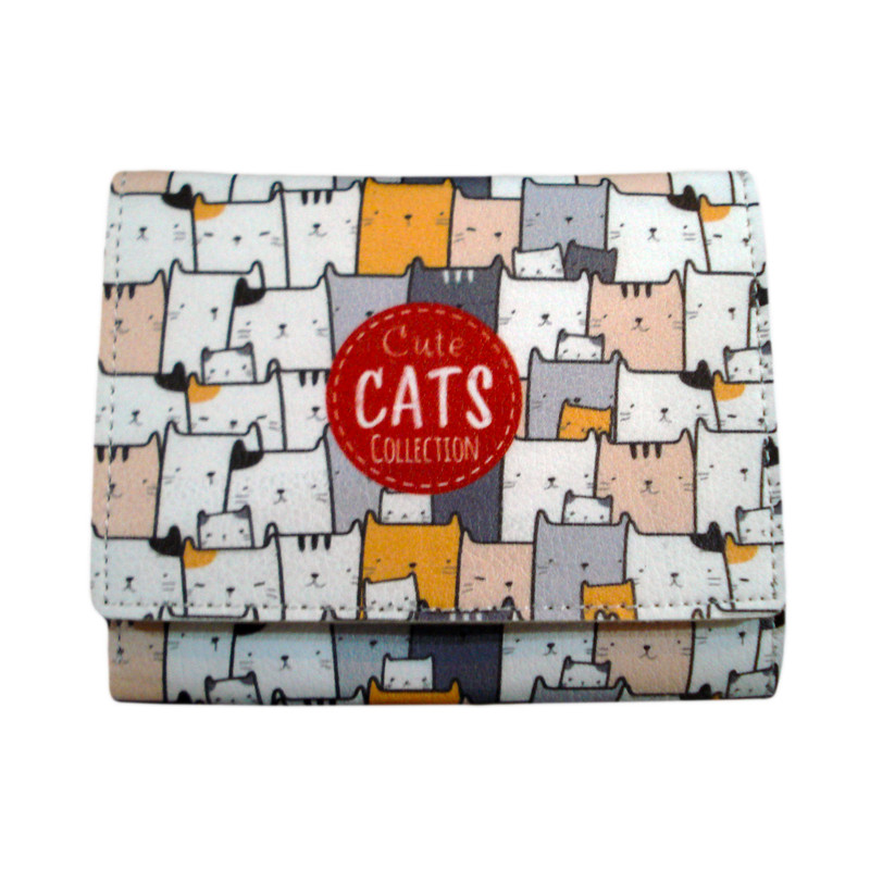 کیف پول دخترانه مدل cute cats کد Al-1024