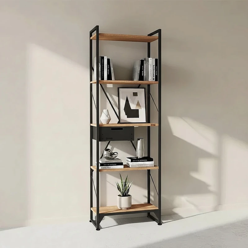 کتابخانه پنج طبقه دیزم مدل مونتاژی LIB_dwr_60×180 