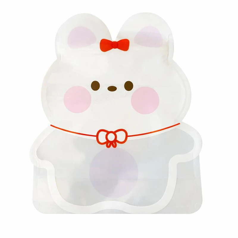 کیسه زیپ دار مدل پلاستیکی فانتزی طرح خرگوش بامزه مجموعه 5 عددی