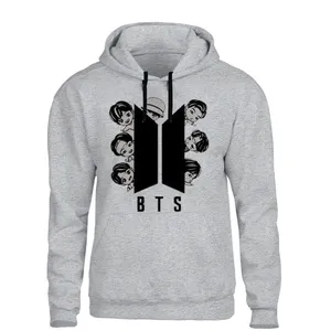 هودی زنانه مدل bts کد SHZ34 رنگ طوسی