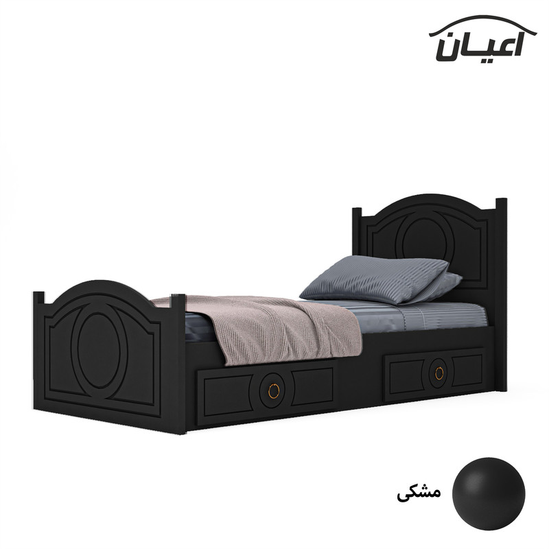 تخت خواب یک نفره اعیان کد FH663 سایز 90 × 200 سانتی متر