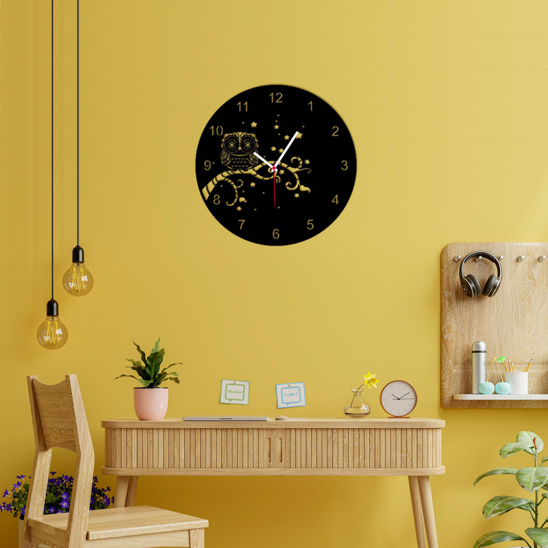 ساعت دیواری ماهوت طرح جغد کد 093