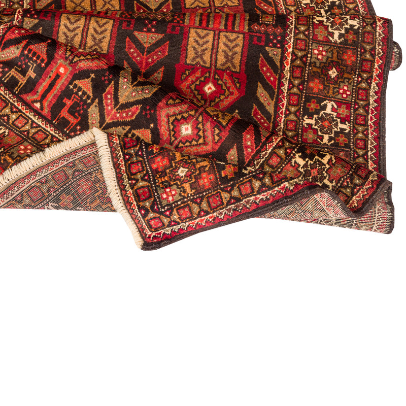 فرش دستبافت دو و نیم متری طرح نقشه بلوچ  کد 42.4893