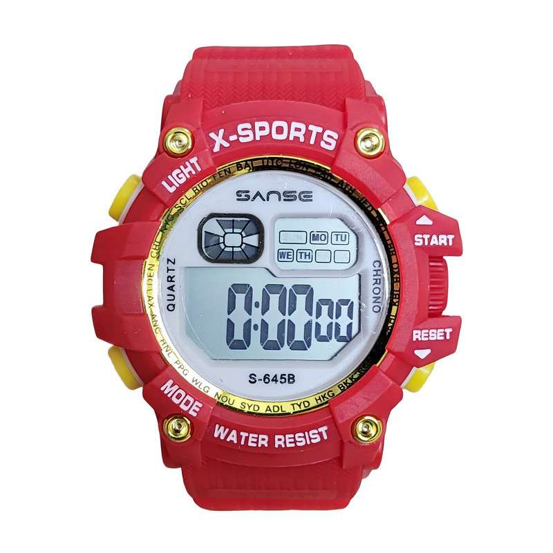 ساعت مچی دیجیتال پسرانه مدل تک زمانه چراغ دار کد 02