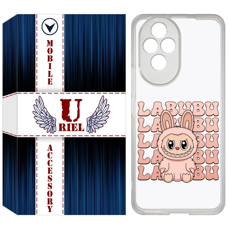 کاور یوریل مدل Clear کد 133 طرح لبوبو Labubu مناسب برای گوشی موبایل آنر 200